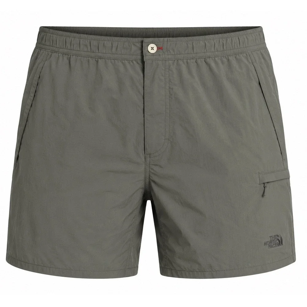 The North Face Cargo Swim Shorts XL Gray Nylon Quick Dry Zip Pocket Hiking Beach